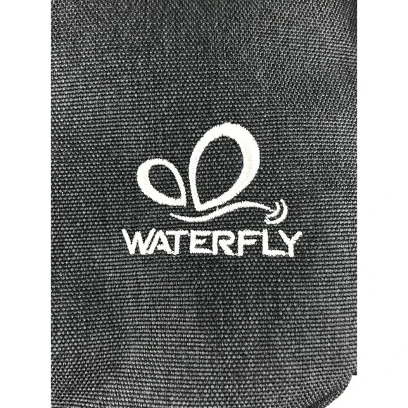 WATERFLY Black Nylon Sling Bag Backpack Crossbody Chest Pack Outdoor‎ Travel - Picture 6 of 16